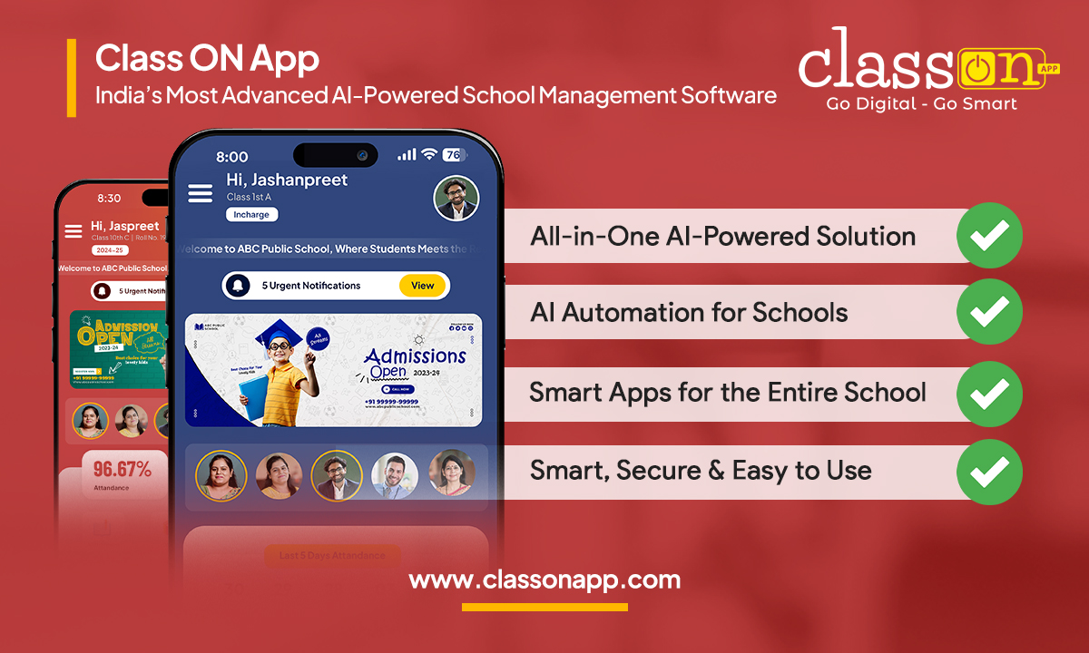 Class ON App – India’s Most Advanced AI-Powered School Management Software